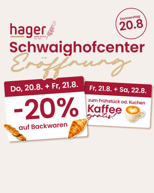 hager Schwaighof ab 20.8. wieder geöffnet